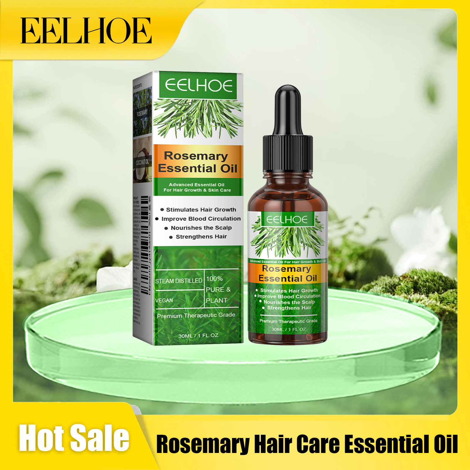 Rosemary Hair Oil - Eelhoe روزماري العناية بالشعر زيت طبيعي
