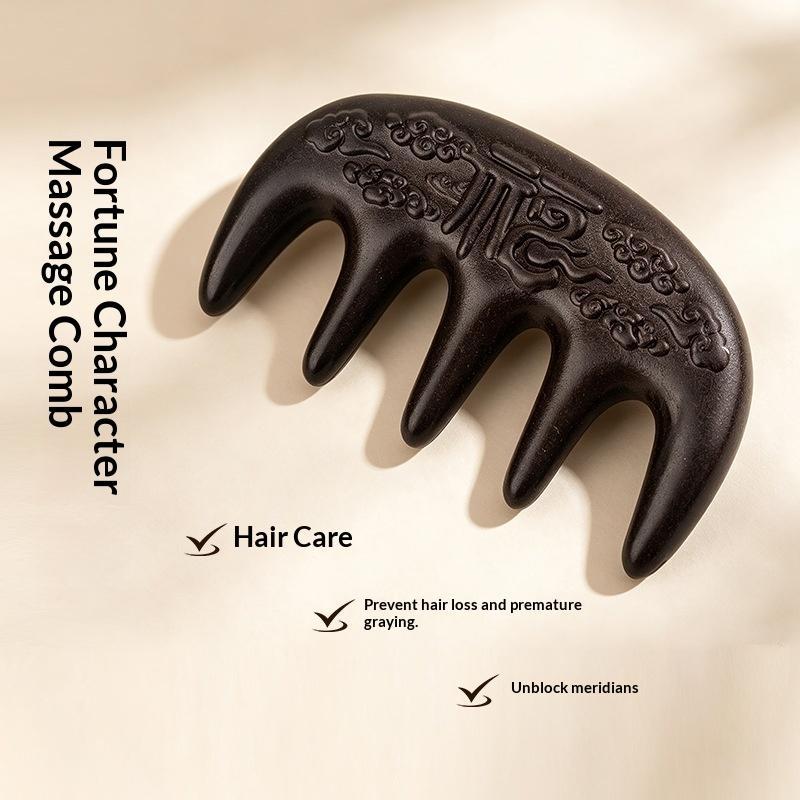 Hair Care Daily Routine - مشط تدليك فروة الرأس العشبي الطبيعي،