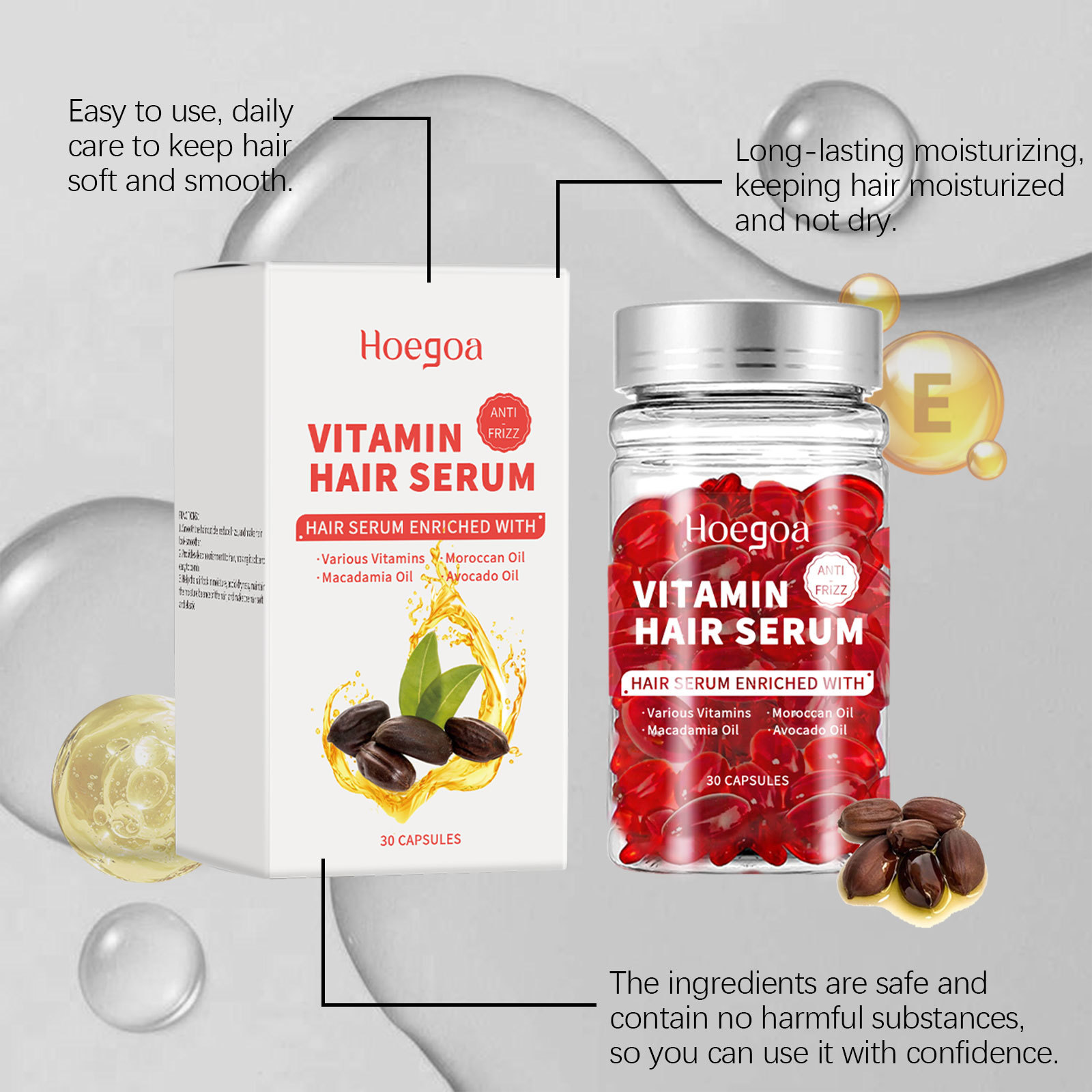 Hair Care Serum - كبسولات مصل العناية بالشعر فيتامين تزيد
