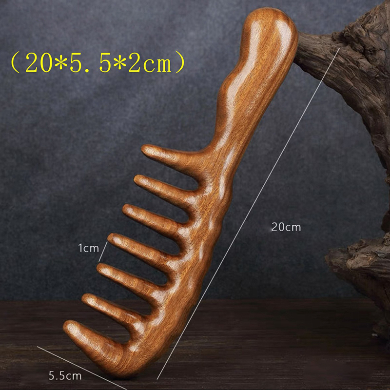 أمشاط شعر خشبية طبيعية من خشب  - مراجعة Detangling Wide Comb وسعره