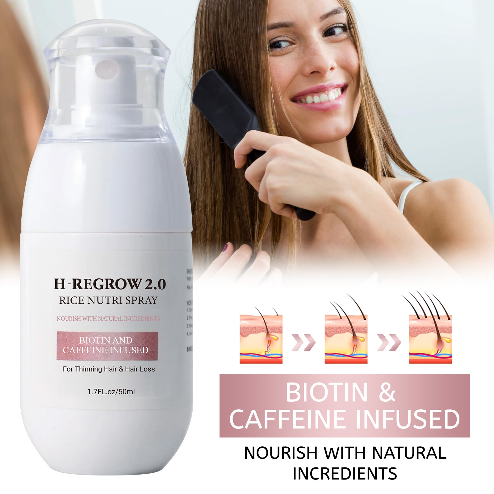 1-5 قطع من بخاخ منشط نمو الشعر - مراجعة Hair Care Korean Products وسعره